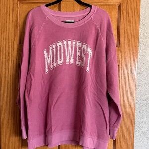 Thread & Supply Distressed Pink Midwest Sweatshirt